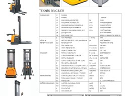 2 Ton 4.5 mt Akülü İstif